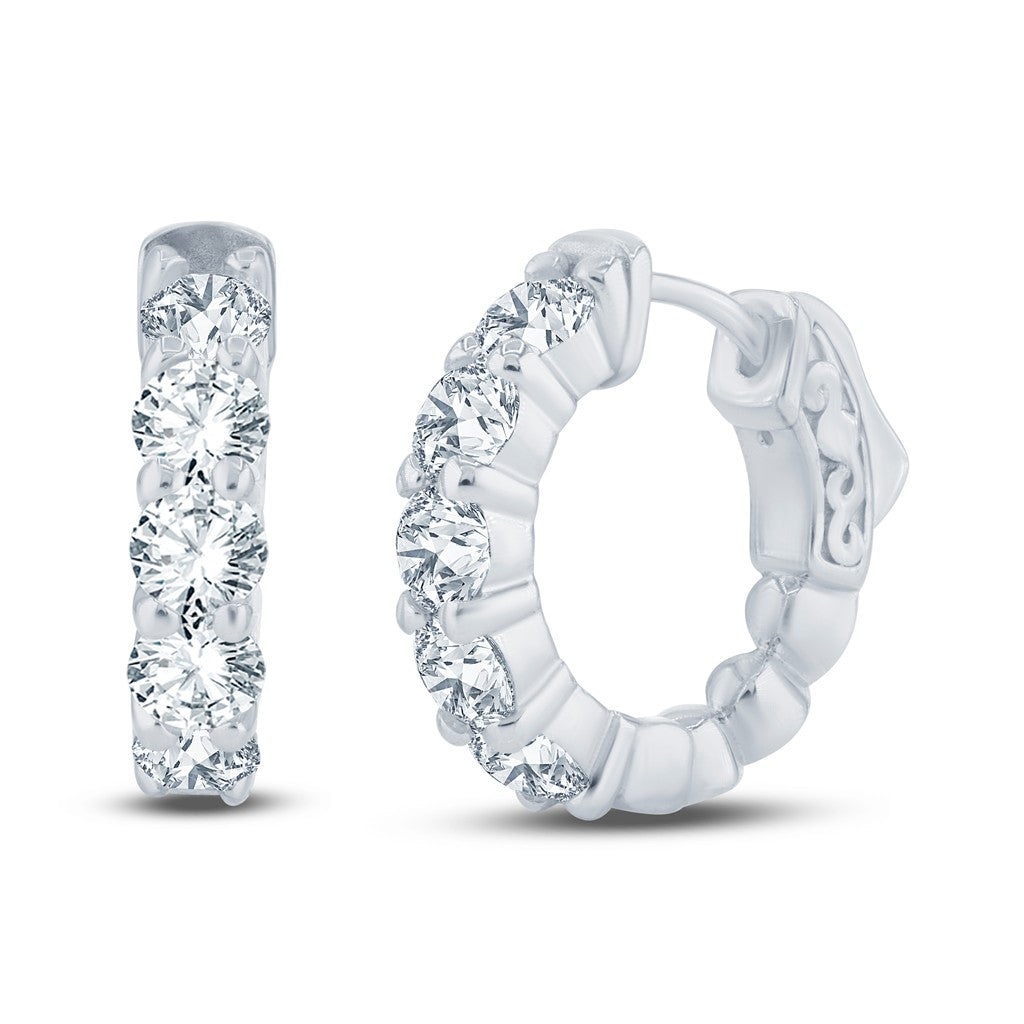 Rolland's Designs Diamond Hoop Earrings