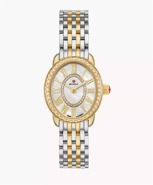Michele Serein Oval Diamond Watch
