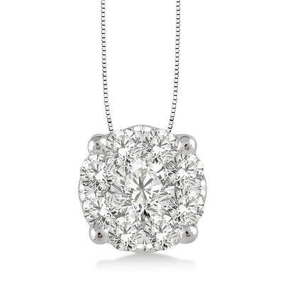 Rolland's Designs Diamond Cluster Pendant- 0.50 Cts