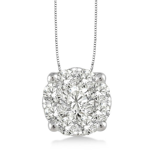 Rolland's Designs Diamond Cluster Pendant- 0.50 Cts