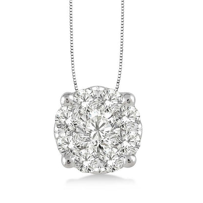 Rolland's Designs Diamond Cluster Pendant- 0.50 Cts