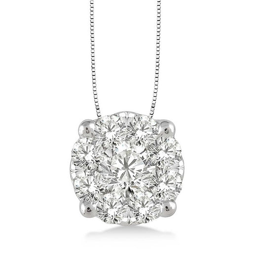 Rolland's Design Diamond Cluster Pendant- 0.50 Cts