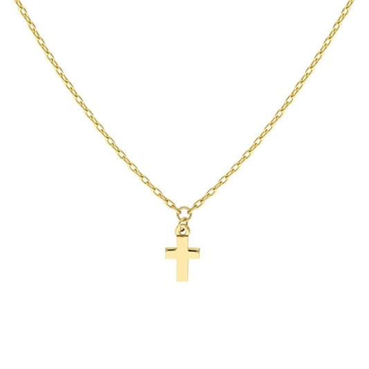 14k Mini Cross Pendant