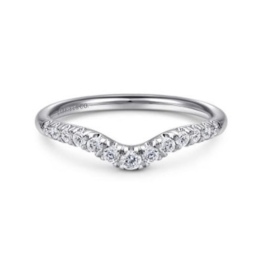 Gabriel Curved French Pave Diamond Band