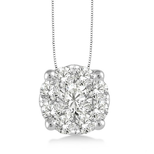 Rolland's Design Diamond Cluster Pendant- 0.75 Cts