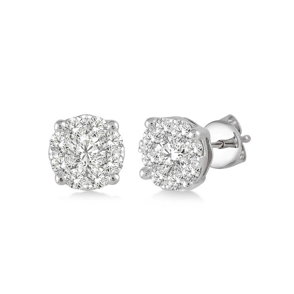 Rolland's Design Diamond Cluster Earrings- 0.25