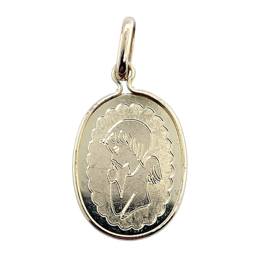 Estate 18K Gold Angel Charm