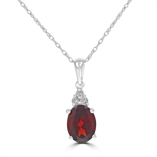 Rolland's Designs Oval Garnet Pendant