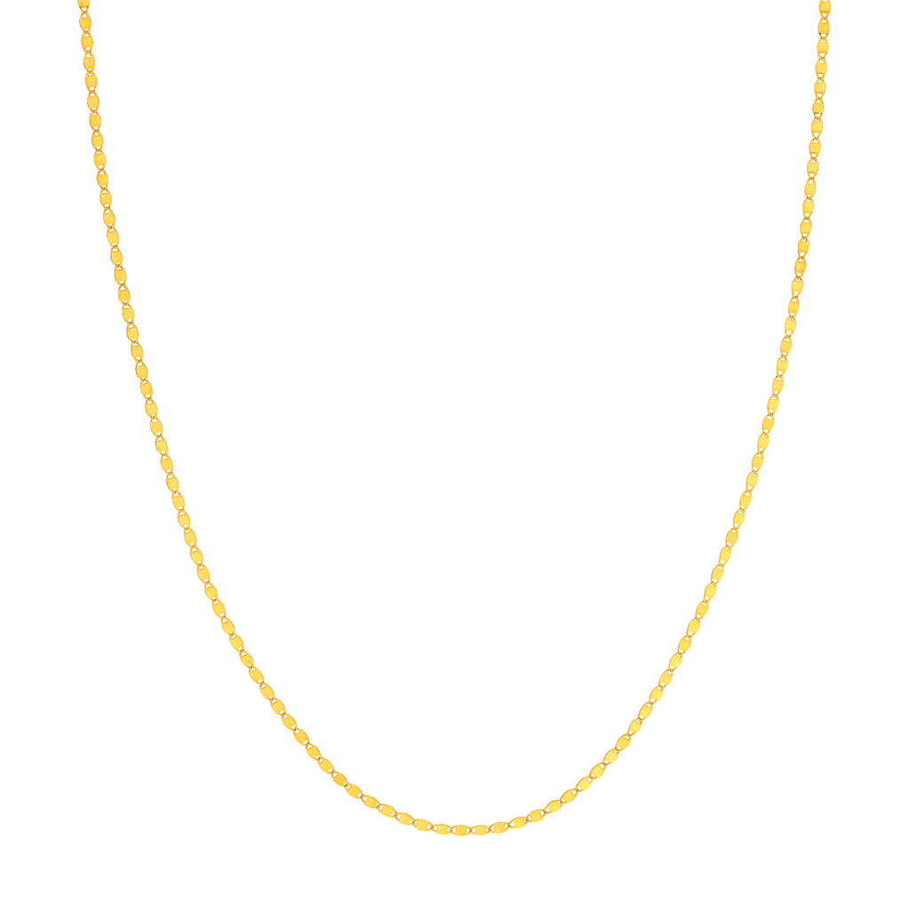 Gold 16" Diamond Cut Valentino Chain