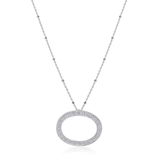 ALORO Oval Diamond Pendant