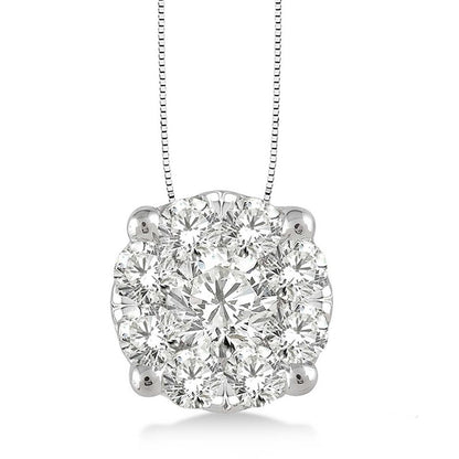 Rolland's Designs Diamond Cluster Pendant- 1.00 Cts
