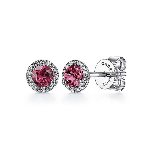 Gabriel Diamond and PinkTourmaline Earrings