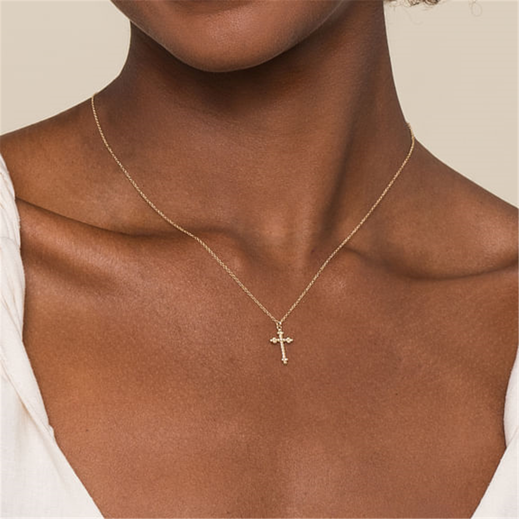Gabriel Twisted Rope Cross Necklace