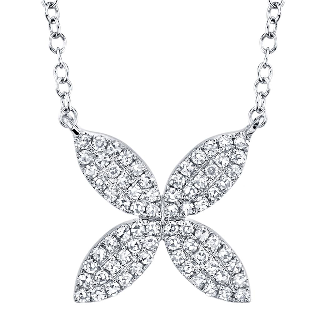 Shy Creation Diamond Flower Pendant