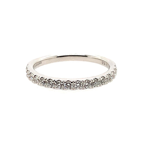 14K White Gold Diamond Wedding Band