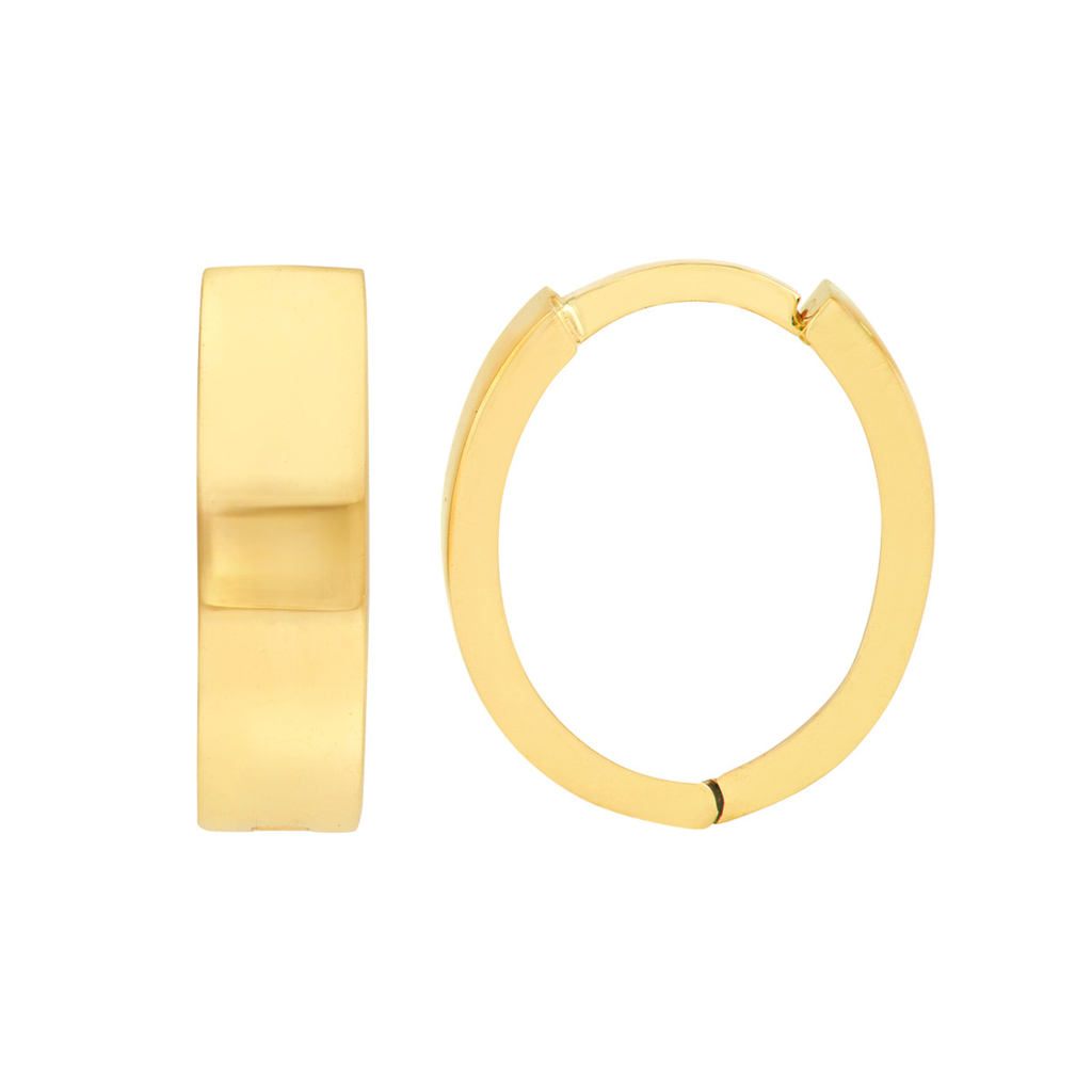 Rolland's Design Gold  Oval Hoop Earrings