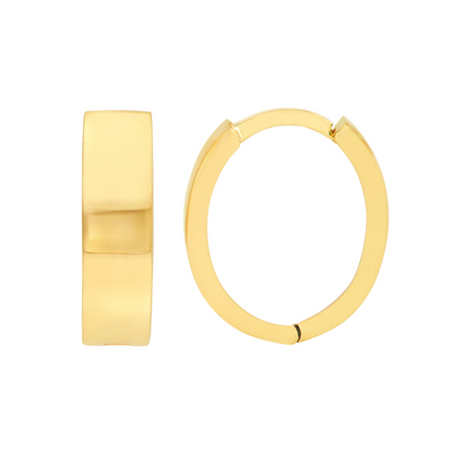 Rolland's Design Gold  Oval Hoop Earrings