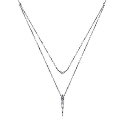 Gabriel Layered Diamond Bar & Spike Pendant