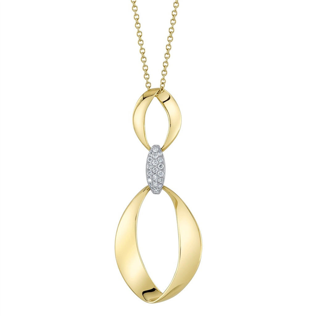 Shy Creation Diamond Mobius Necklace