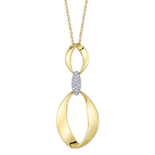 Shy Creation Diamond Mobius Necklace