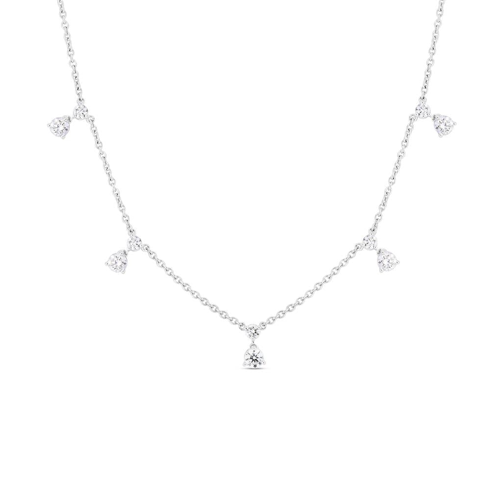 Roberto Coin Dangling Diamond Station Necklace