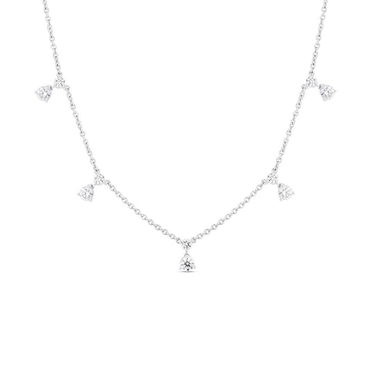 Roberto Coin Dangling Diamond Station Necklace