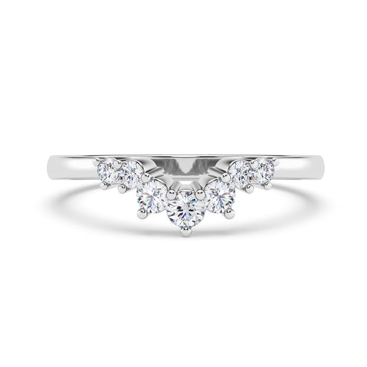14K White Gold Diamond Wedding Band