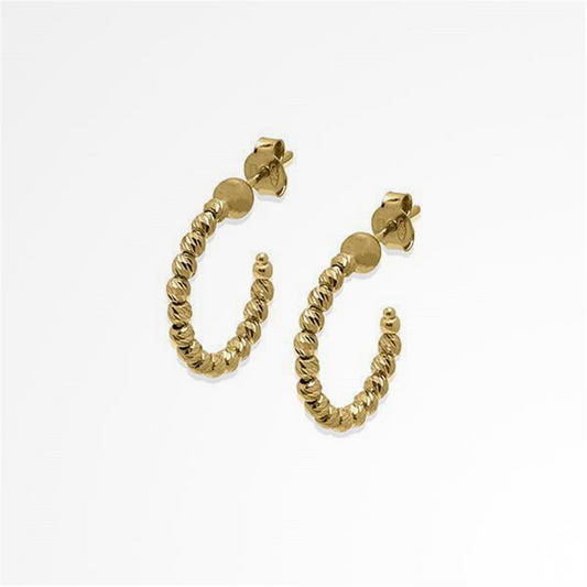 Desmos 18K Yellow Gold Plated Hoop Earrings
