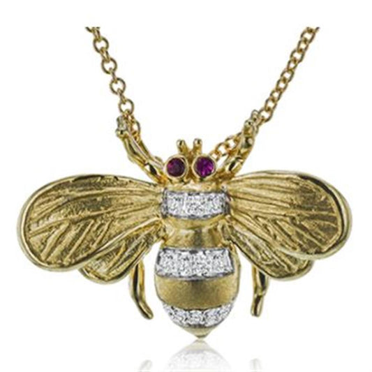 Simon G. Diamond & Ruby Bee Pendant