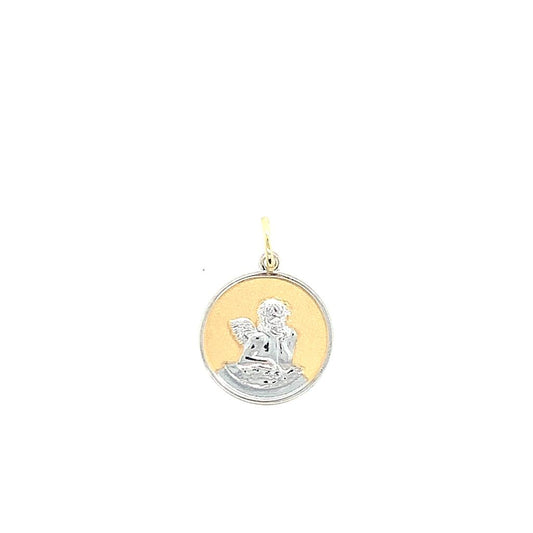 Rolland's Designs 14K Two-Tone Angel Pendant