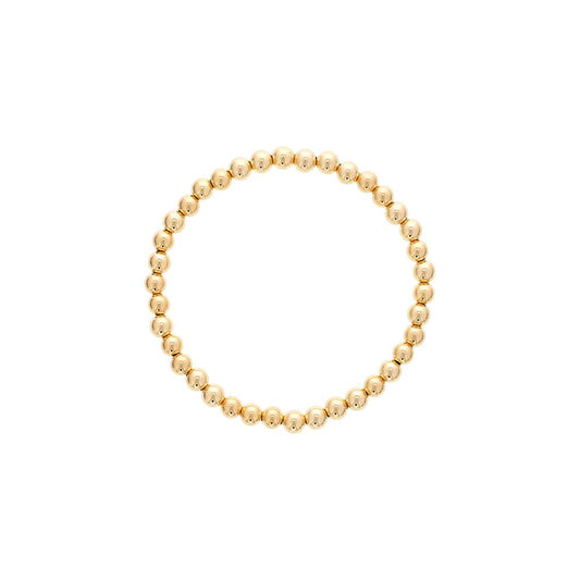 Dee Berkley 5Mm Shine Bright Gold Filled Beaded Bracelet