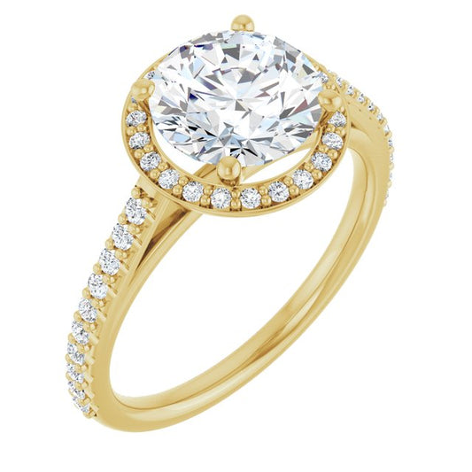 Halo-Style Engagement Ring Mounting
