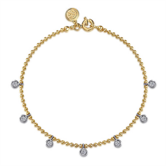 Gabriel Bujukan White Sapphire Droplet Bracelet