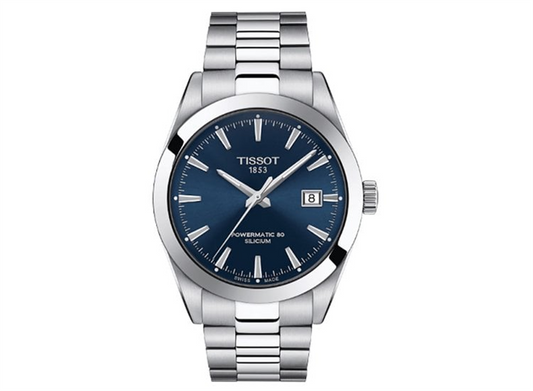 Tissot 40Mm Gentleman Powermatic 80 Blue Dial Watch