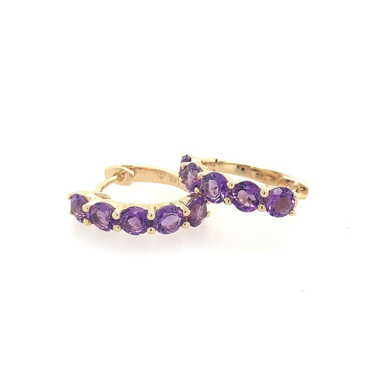 Rollands Designs Wire Drop Amethyst Earrings