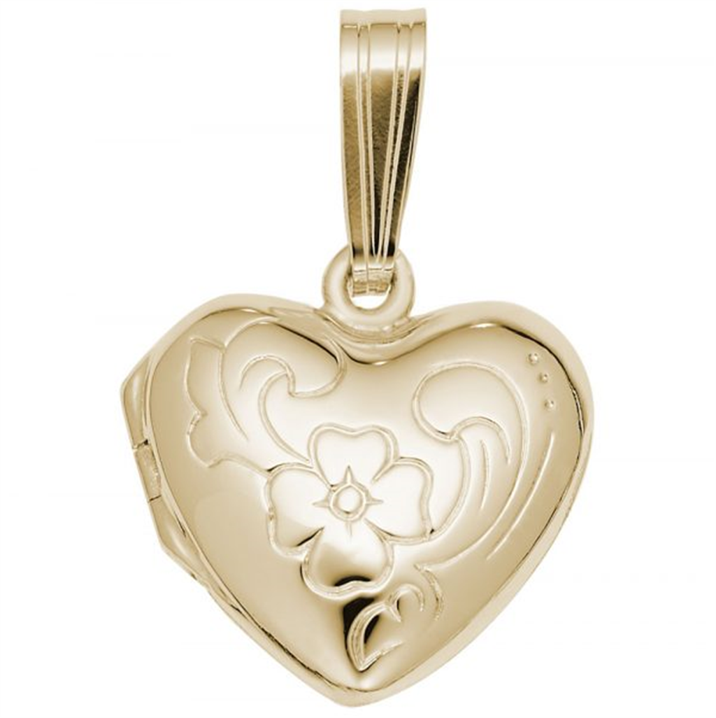 Rolland's Designs Yellow Gold Heart Locket Pendant