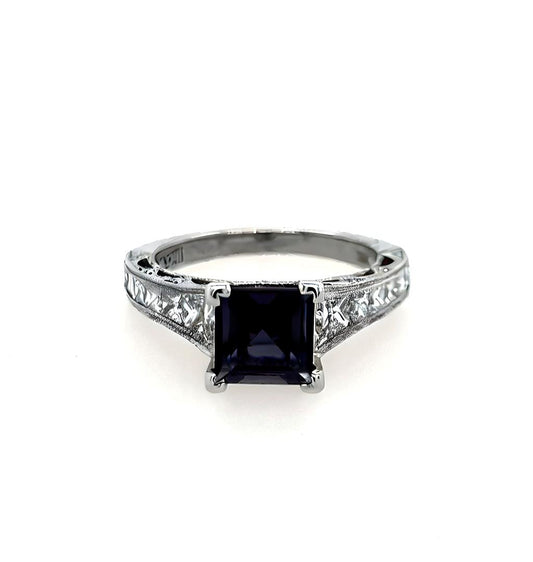 Estate Tacori 18K White Gold Diamond Setting