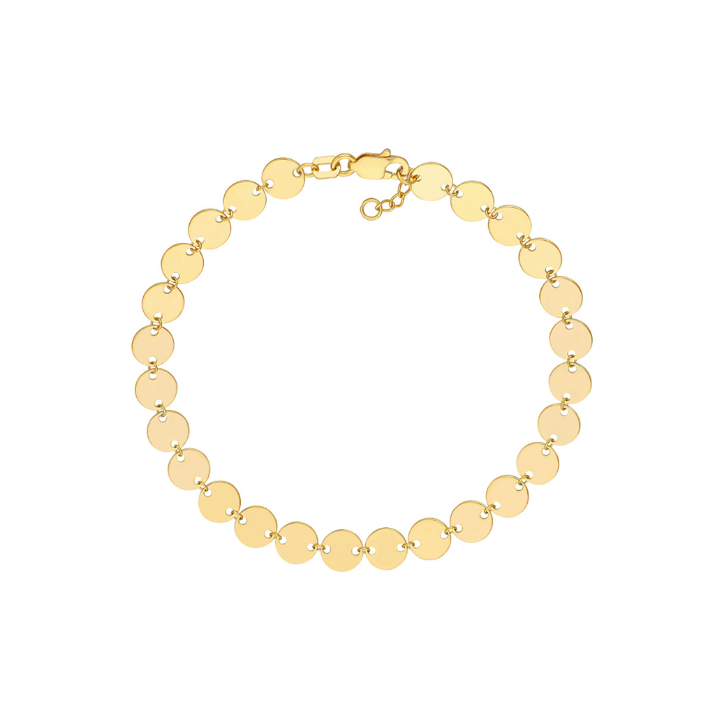 Rolland's Designs 14K Gold Mini Disc Bracelet