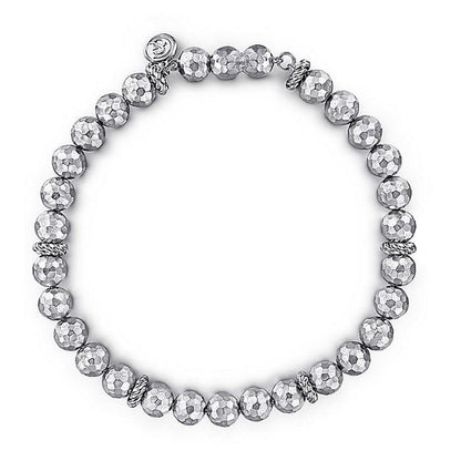 Gabriel Sterling Silver Faceted Beaded Bracelet