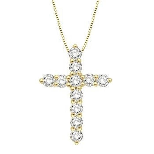 Rolland's Design Diamond Cross Necklace -0.50ct