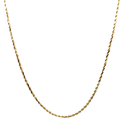 Estate 14K Yellow Gold Rope Chain