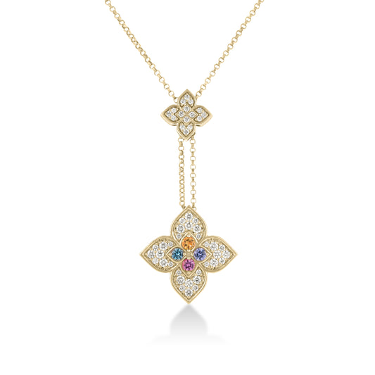 Roberto Coin Carnival Diamond & Gemstone Lariat Necklace