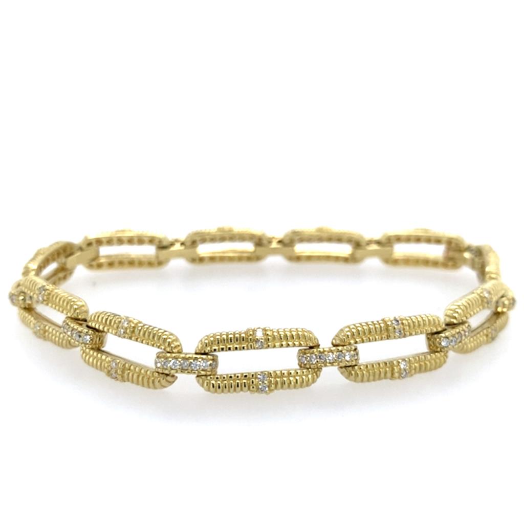 Estate 18K Diamond Link Bracelet