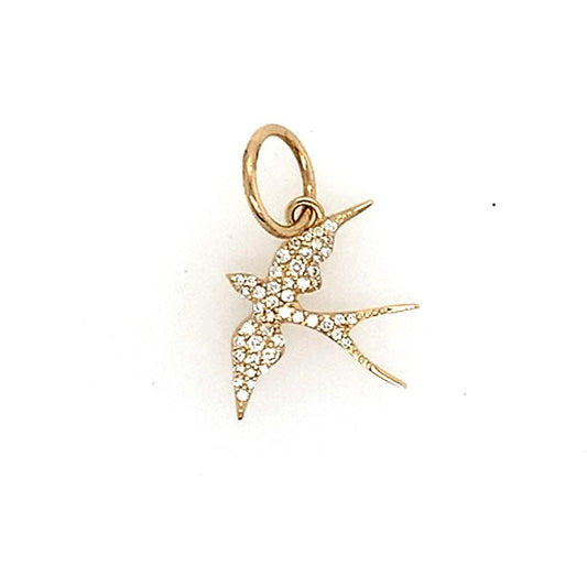 Rolland's Designs Diamond Pave Bird Pendant