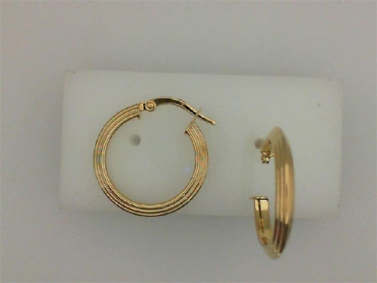 Rolland's Design Gold Triangle Tube Hoop Earrings