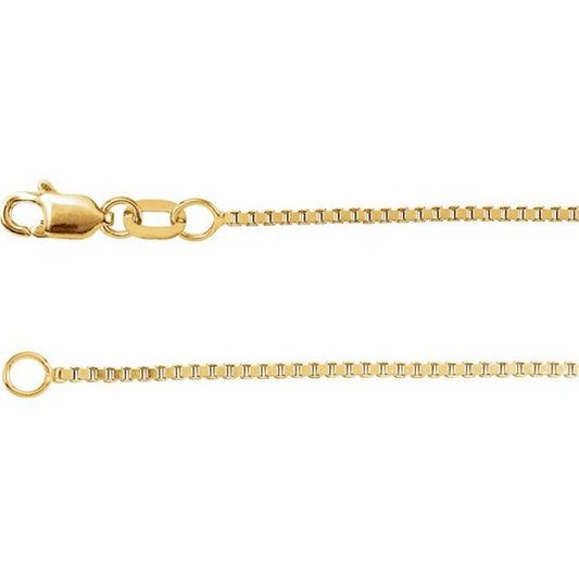 14K Yellow Gold 1.0Mm Box Chain