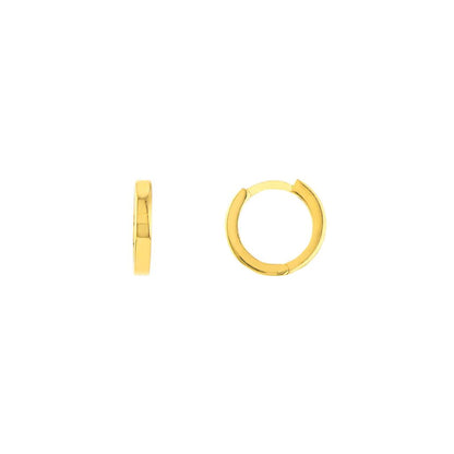 Rolland's Designs 14K Gold Square Tube Round Hoops