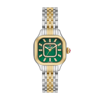 Michele Meggie 18K Two-Tone Gold-Plated Diamond Dial Watch
