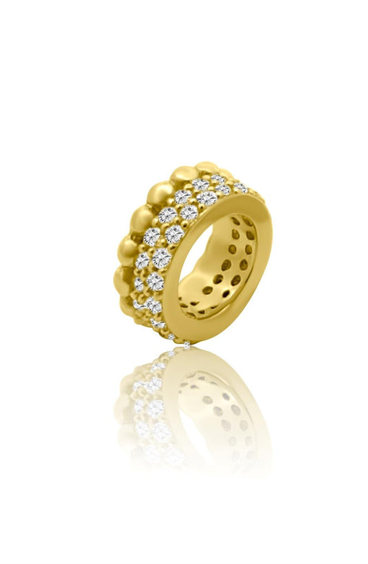 Rolland's Designs 14K Yellow Gold Diamond Circle Charm