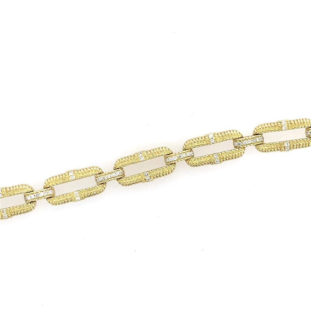 Estate 18K Diamond Link Bracelet